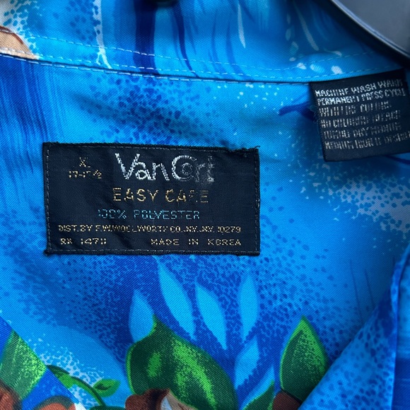 Vintage Van Cort (1970’s) Mens Hawaiian Short Sleeve Button Down XL Surfer Shirt - Picture 5 of 5